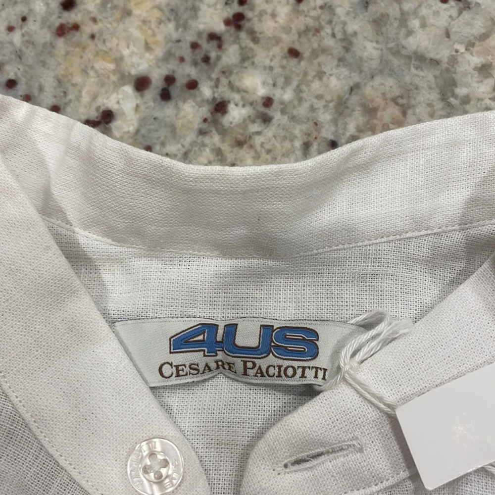 Cesare Paciotti Linen boys shirt NWT
